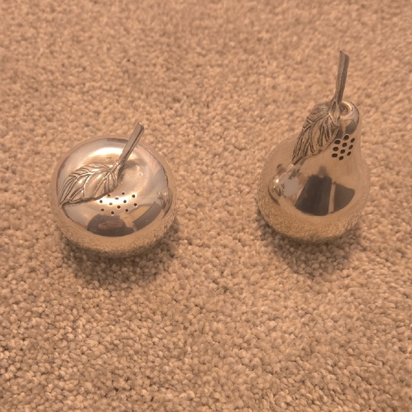 Other - Vintage Kirk Steiff Pewter Apple and Pear Salt and Pepper Shakers